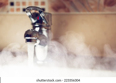 Water Tap With Hot Water Steam