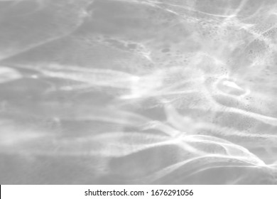 Water Texture Overlay Effect For Photo And Mockups. Organic Drop Diagonal Shadow And Light Caustic Effect On A White Wall.