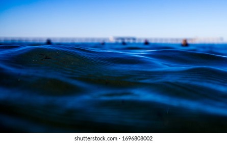 Water Texture In Surf Lineup In San Diego