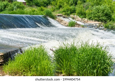 Water Threshold On The Sturgeon River In The City Of Zaraysk