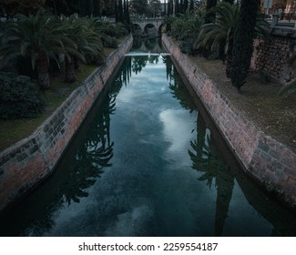 water torrent city center in the center of Palma de Mallorca, spain - Shutterstock ID 2259554187