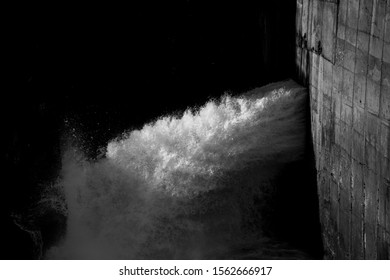 Water torrent at a dam - Shutterstock ID 1562666917