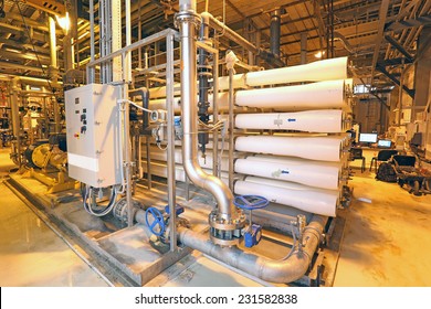 Water Treatment Plant With Low Energy Yellow Sodium Lighting