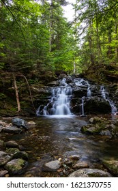 Water Trickles Down The Creek On The Side Of Mount Madison.