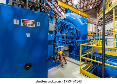 A water turbine unit in a power plant
