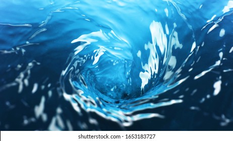 Water twister, freeze motion of rotating water surface. Refreshment and drink. - Shutterstock ID 1653183727