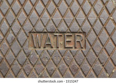 Water utilities metal cover.
