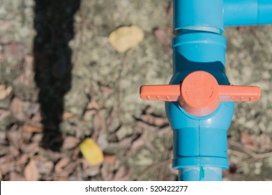 Water Valve Connects To PVC Pipe.