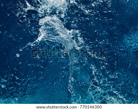 Similar – Foto Bild Durststrecke / Wasser ohne Ende. Kielwasser von einem Schiff.