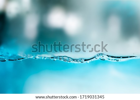 Water wave abstract, bubbles and bokeh