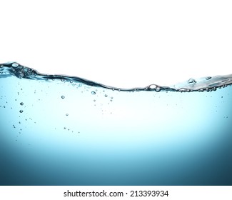 Water wave with bubbles.