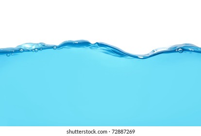 Water Wave Isolated Over White