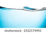 Water Wave on White Background. Pure Water. Under Water. Blue water Texture Background.	
