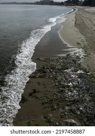 Water Waves On San Beach In Diminishing Perspective