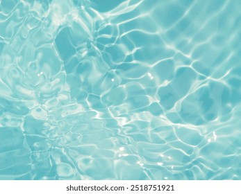 Water waves with shining pattern texture background water.Blue water with ripples on the surface. Defocus blurred water​ transparent blue colored clear calm water surface texture with splashes water​.