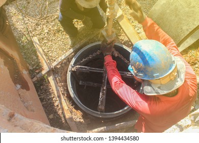 Water Well Drilling, Dig a well for water, Inside The Well, Groundwater hole drilling machine, boreholes - Shutterstock ID 1394434580