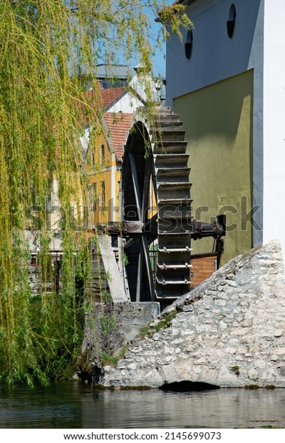 water wheel of large\
mill
