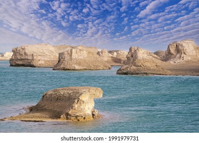 Water Yardang landform Geopark at Qinghai China