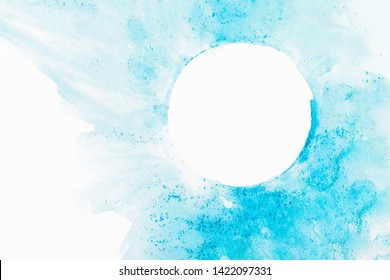 Watercolor Abstract Hand Painted Circles Background