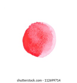 Watercolor Background Red Circle