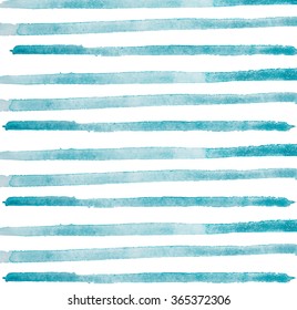 Watercolor Hand Painted Brush Strokes, Line, Banners. Isolated On White Background