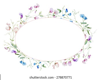 Oval Flower Frame Images, Stock Photos & Vectors 