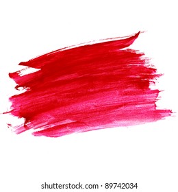 Watercolor Paint Red Strokes Brush Stroke Color Texture With Space For Your Own Text