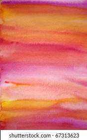 Watercolor pink hand painted art background for scrapbooking, created by me - Shutterstock ID 67313623