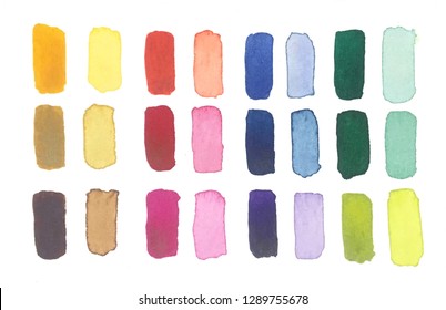 Watercolor Rainbow Swatch Pattern
