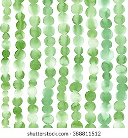 Watercolor seamless pattern with green dots. Abstract hand drawn spot background. Can be used for wrapping paper and fabric design, for birthday, mother's day and any holiday cards. - Shutterstock ID 388811512