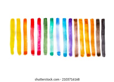 Watercolor strips paint banners. Abstract background color painting