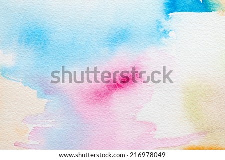 watercolors - serenity and rose quartz pastel tones