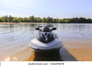 Watercraft Jet Ski Front View Parked On The Beach