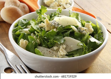 Watercress Salad With Variety Of Cheeses