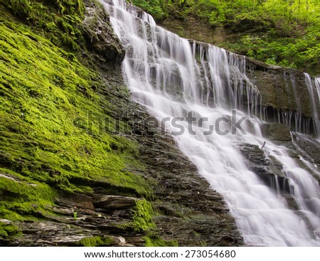 Waterfall along the Natchez Trace Parkway in Tennessee.  
