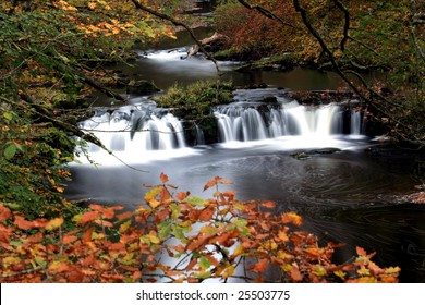 Waterfall In Autumn - Brecon Beacons National Park, Wales