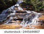 A waterfall in Blue Mountains park in Katoomba, Australia