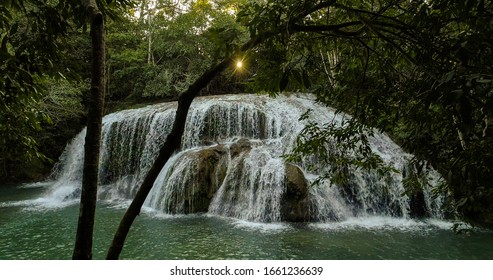 Waterfall In Bonito State Of Mato Grosso