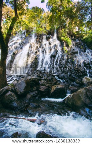 Waterfall called Veil of Bride of Valle de Bravo