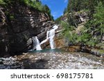 Waterfall Cameron Falls Waterton National Park Alberta Canida