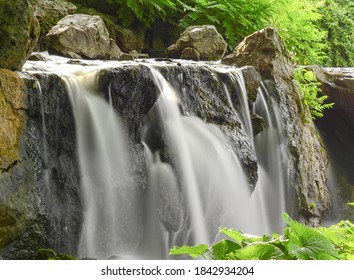 Waterfall At The Chicago Botanical Garden