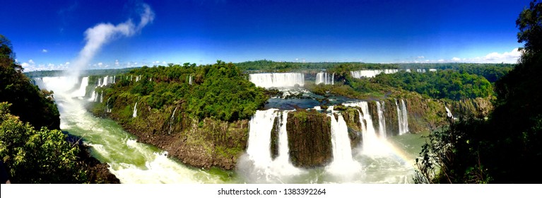 Waterfall Of The City Of Foz Do Iguaçu In Brazil