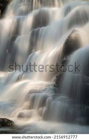 Waterfall close up at Yellow Branch Falls in Walhalla, South Carolina, USA.