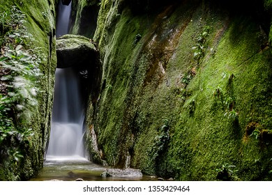 Waterfall Of Darkness Located In The Valley Of The Princesses In Miguel Pereira, On The Banks Of The Emperor's Path