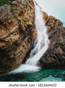 
Waterfall flowing down the rocks
