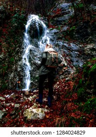 the waterfall in the forest