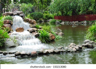 Waterfall In The Garden