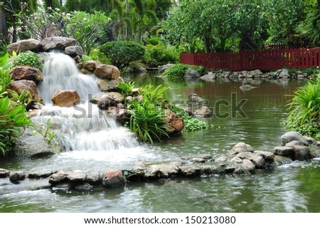 waterfall in the garden