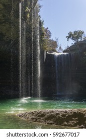 Waterfall At Hamilton Pool Reserve, Texas.