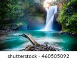 Waterfall hidden in the tropical jungle